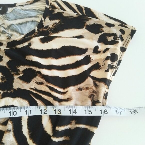 ALIN PAIGE Animal Print Mini Dress with Pockets | Bold Style! Size S - Picture 6 of 9